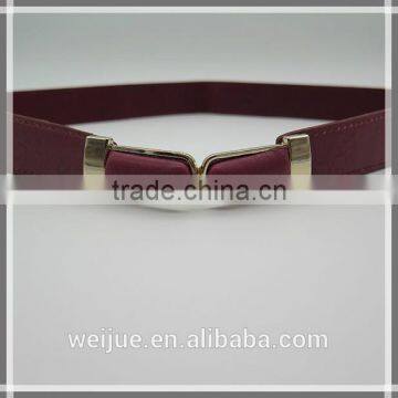 Hot design fashion red thin western elastic belt for woman