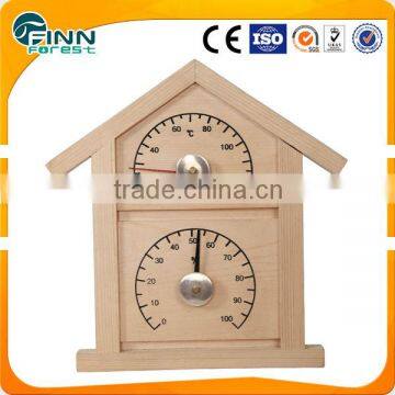 Sauna thermometer and hygrometer pine material sauna thermometer