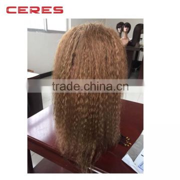 Wholesale cheap human hair full lace wig, blonde human hair full lace wig