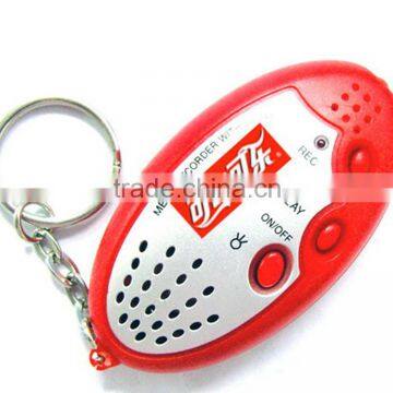 LED lamp style voice recordings key chain, Cheap keychain promotional gifts custom