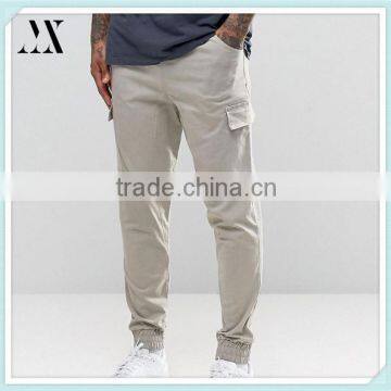 Wholesale Customized Mens Casual Pants Utility Cuffed Joggers In Skinny Fit