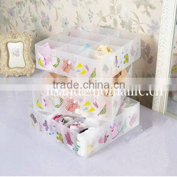 Transparent clear bra storage basket for office