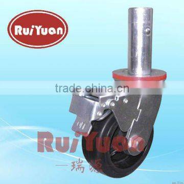 Adjustable scaffolding wheel with Locking Stem