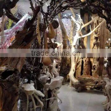 Natural Style Window Display Props Wood Decorations Tree photo-4