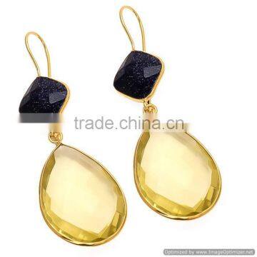 Wholesale Factory !! Lemon Topaz 925 Sterling Silver Earring, Indian Silver Jewelry Supplier, Silver Jewelry