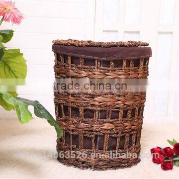 2015 New Arrival Set of 3 Maize and Water Hyacinth Weaved Laundry Hamper With Lining photo-3