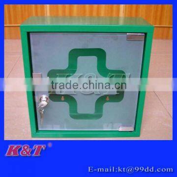 green color 2 layer stainless steel first aid box