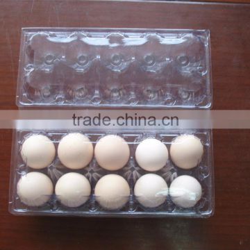 Plastic egg packaging tray