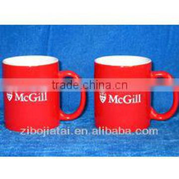 Red Glazed Promotion Mug with One Position Decal