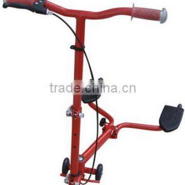 Two Wheels 100% IRON Folding Foot Pedal Kick Scooter for Kids Hand Press Brake photo-2