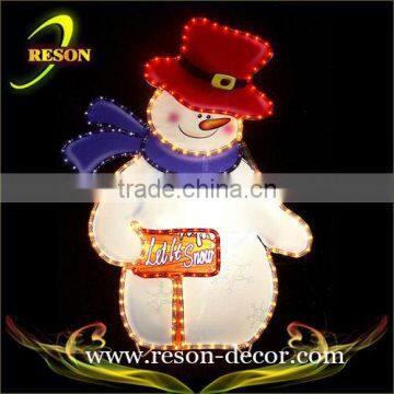 59.5*84.5cm PVC rope lights motif christmas lighting snowman