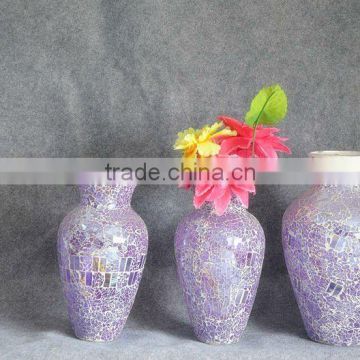 high qulity unique glass mosaic vase set