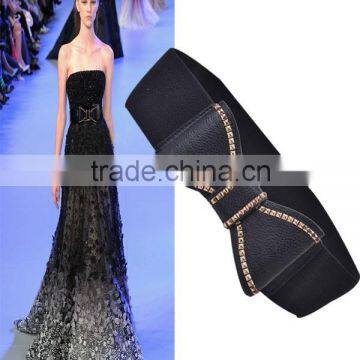 Fashion Lady Belts Hot Sell Elastic Womens Belt With PU Leather Ending photo-2