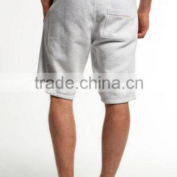Custom Light Grey Plain 100% Cotton Casual Style Wholesale Gym Shorts for Men
