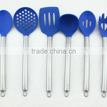 factory eco-friendly silicone kitchen utensil set with holder                        
                                                Quality Choice