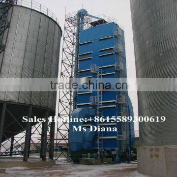 Drying silo system for bulk storage steel silos with flat bottom,hopper bottom