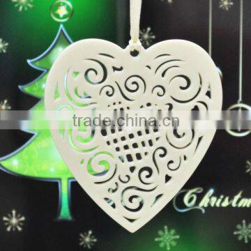 ceramic heart shape tree ornament