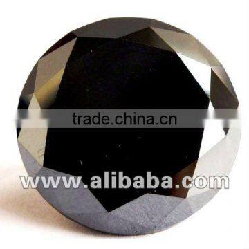 Real Loose Black Diamond Round Brilliant Cut