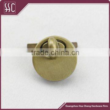 small handbag turn lock for bag ,brush anti-brass metal turn lock