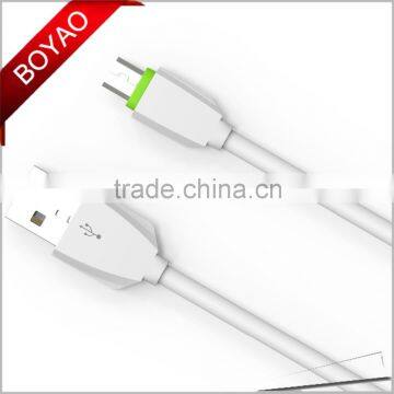 2016 newest flat usb data cable, hot sale 1m white usb cable for phone