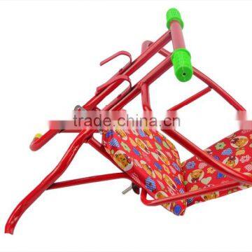 aluminum alloy children seat in front of bicycle and rear rack seat