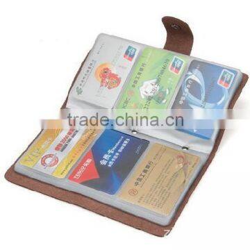 Business fashion waterproof stud closure card leather book OEM order welcome