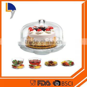 LANYI Factory Sale OEM Food Grade Plastic Cake Stand with Cover