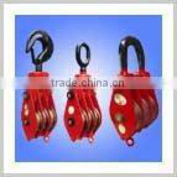 1-100T capacity steel pulley rope load lifting sheave block hook