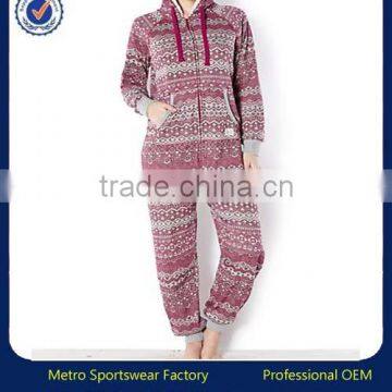 Warm Print Heavyweight Onesie For Women