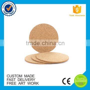 Manufacturer China cheap price customized blank cork coaster wholesale