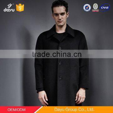 Long woven woolen winter overcoat wool cashmere coat men parkas hombre