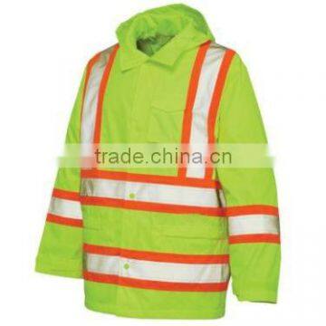 Polyester Inner Polyester Mesh Contrasting Trim with Back X Pattern Safety Hi Vis Workwear