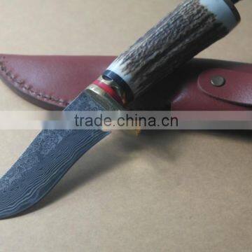 OEM 100% handmade Damascus steel hunting knife