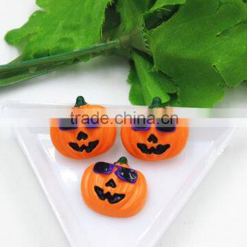 New arrival resin Halloween pumpkin resin hair bow resin cabochons flatback resin DIY resin for kids hair phone accessaries