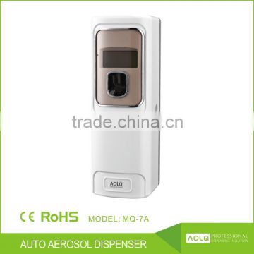 LCD wall mounted auto air freshener dispenser / hotel battery or electric plug automatic remote control aerosol