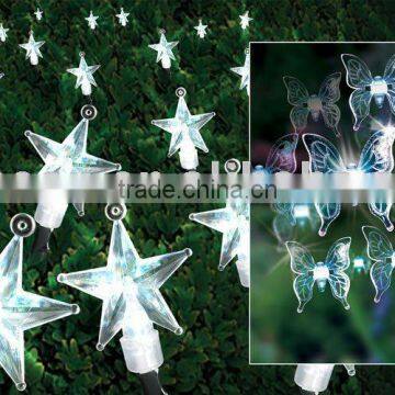 Motif light/LED string light covered by stars or butterflies