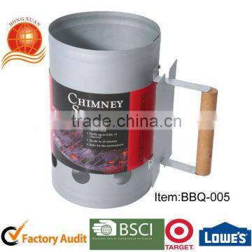 Charcoal chimney starter/bbq grill starter 430/black painitng BBQ-005