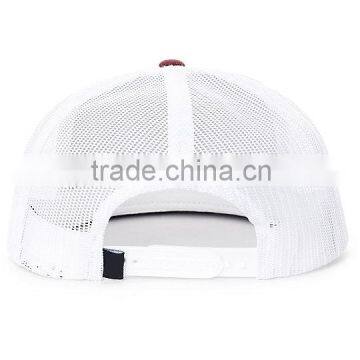 Guangzhou Daijun OEM Hot Sale Grey Acrylic And Polyester Stitich Logo Men Mesh Snapback Five Panel Caps photo-2