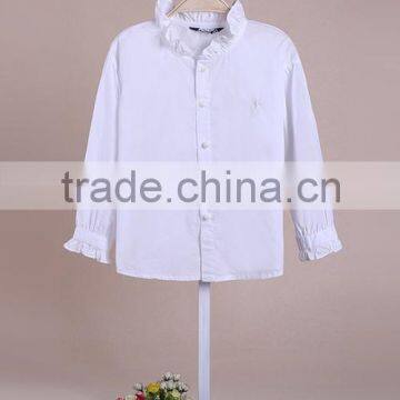 Fashion baby cotton cheap white shirt