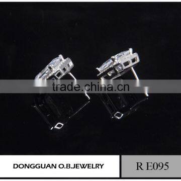 2 Gram Gold Beautiful Designed Earrings European Popular Square Stud Earrings photo-4