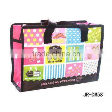 JIRONG PP Non Woven Customized Print Women Handbags Cosmetic Bag Gift Lunch Bag DM58