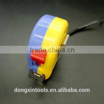 Double-color 3m/5m/7.5m/10m carbon steel measure tape with case of ABS