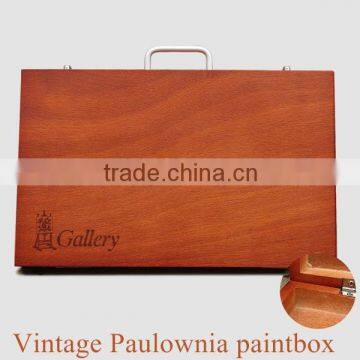 Transon Portable Mini Wooden Easel Box Brown Color Single Layer