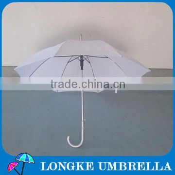 auto open white straight umbrella