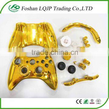 Assembly Gold chrome full Shell kit For Xbox 360 Wireless Game Controller gold shell Mod Kit