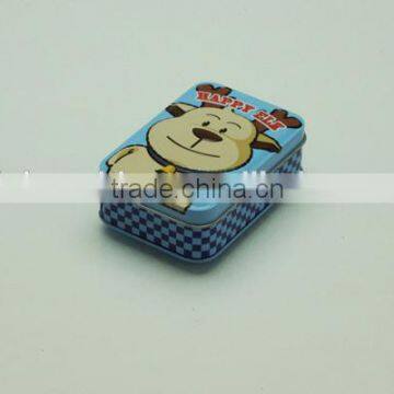 lovely condom tin box with embossing logo