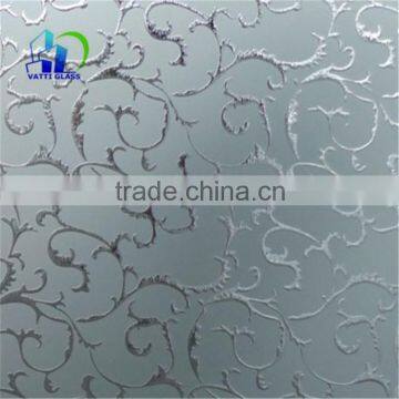 Acid Etched Glass / Living Room Glass Partition Design/ Frosting Glass Partitions for Shower Room photo-6