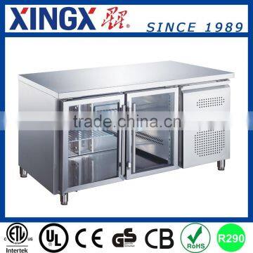 Refrigerated counters GN1/1 glass door with ventilated refrigeration_GX-GN2100TNG