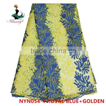 2016 Haniye Wholesale cheap African tulle lace fabrics for wedding dress/NYN54