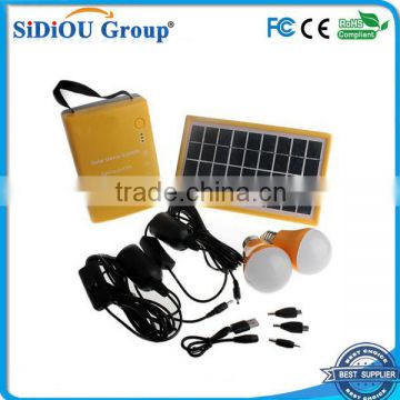 yellow solar lantern with mobile phone charger